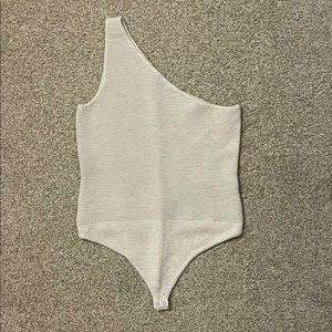 Abercrombie Ribbed One Shoulder Bodysuit